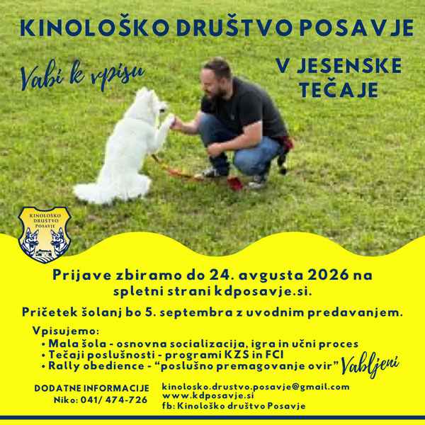 Jesen je pravi čas za nove kinološke izzive!